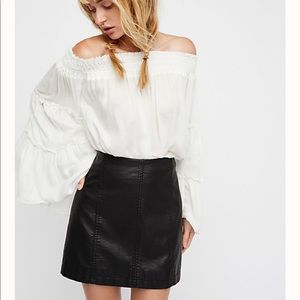 Vegan Leather Skirt - Free People
